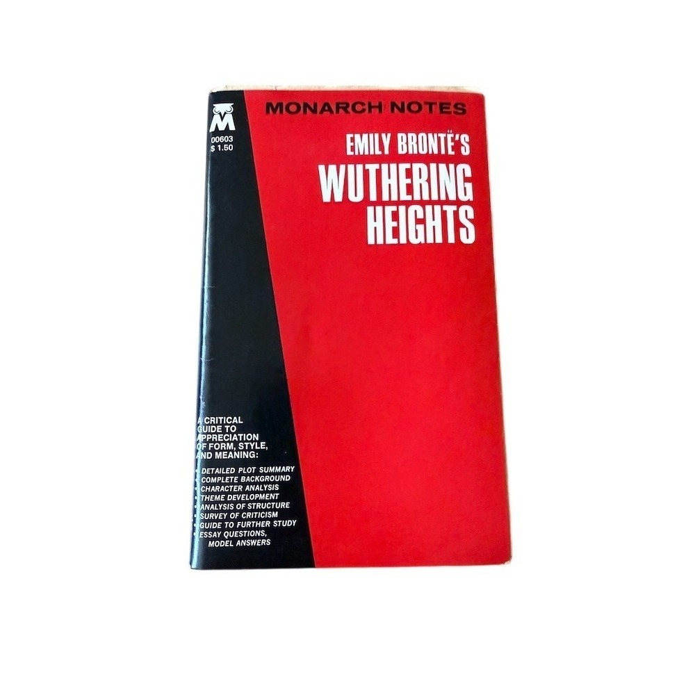 Monarch Notes Wuthering Heights Study Guide‎ Plot Summary Character Brontë 1977